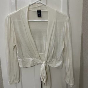 Gap Women's Cream Color Organic Cotton Long Sleeve shrug